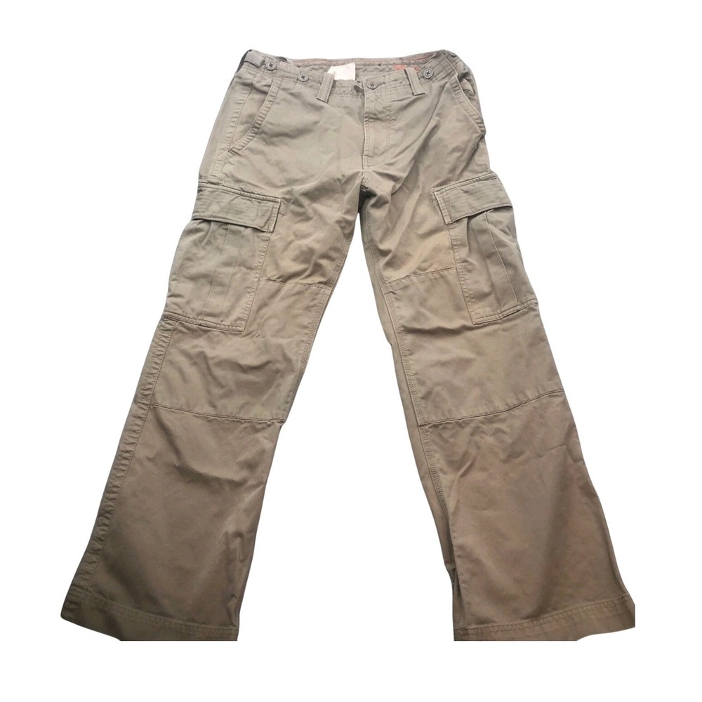 GAP Mens Cargo Pants Khaki Tan Utility‎ Pocket Straight Leg Casual Size 32x30